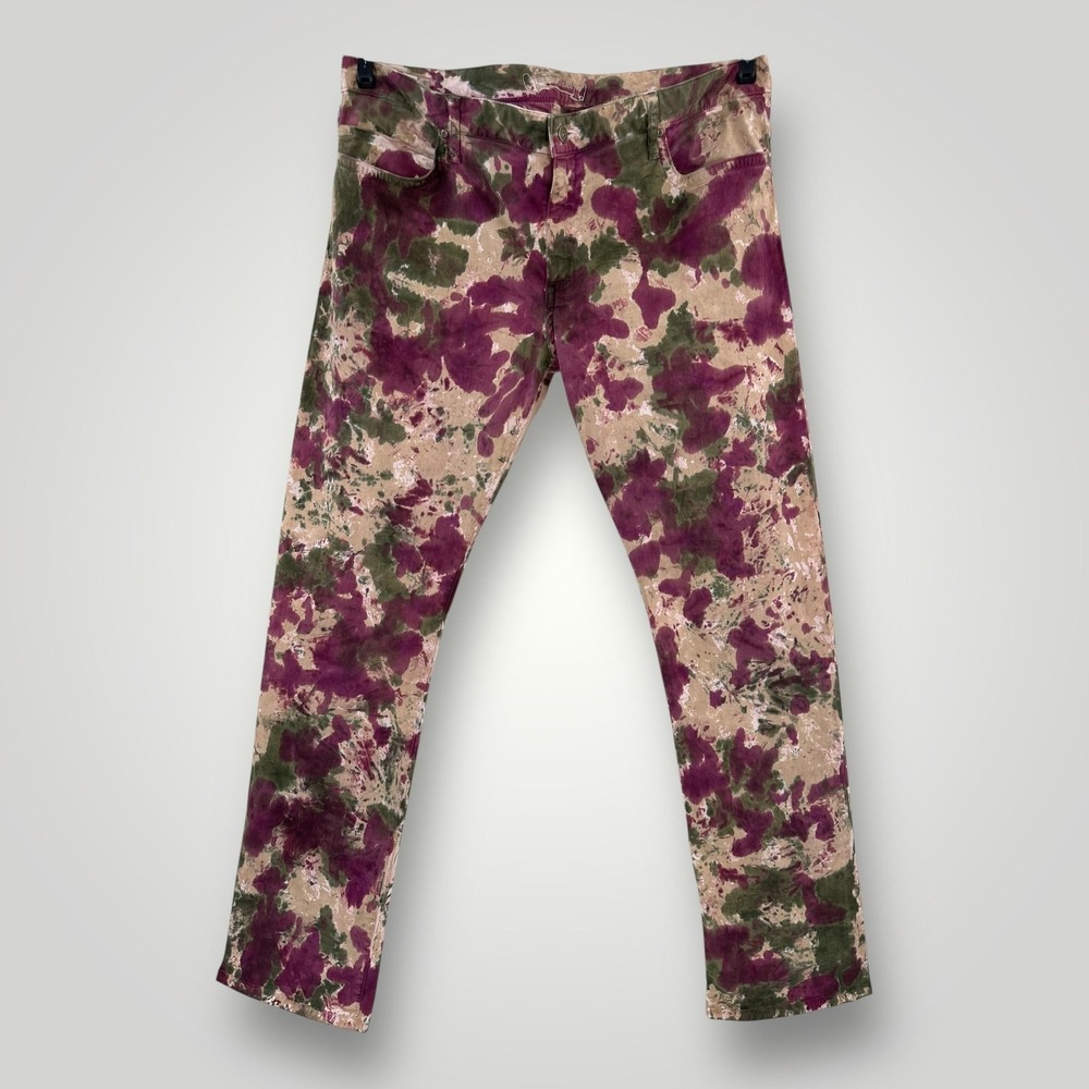 Robin's Jean Jeans Marlon Mens‎ 44x39 Multicolor Camo SP5471 Red Gold Crystals